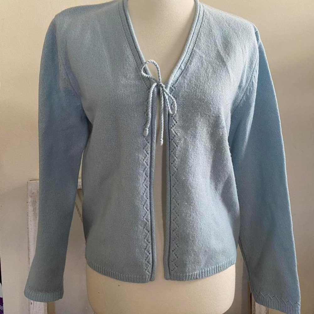light blue wool cardigan by Ann Taylor